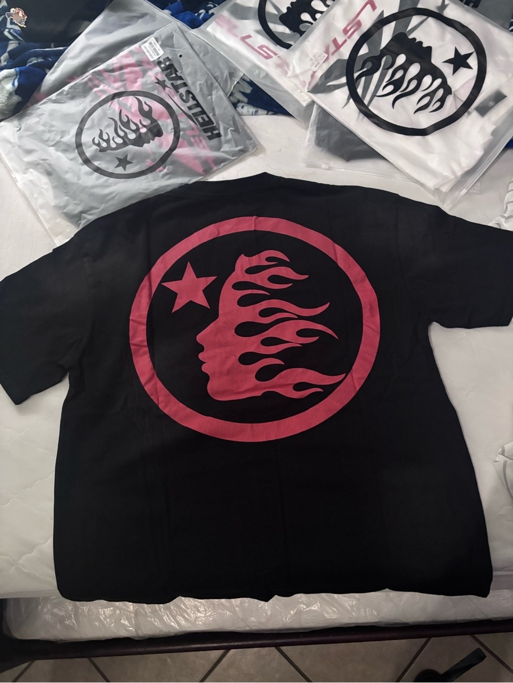 Hellstar Black Tee with Pink Logo - Picture 2 of 2